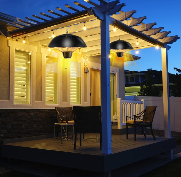 Waterproof heater for pergola